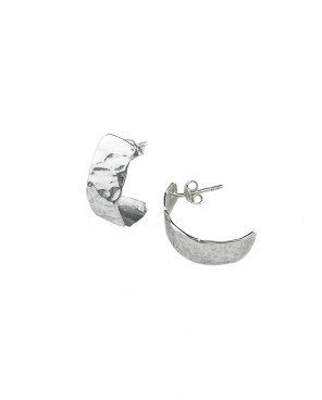 Kolczyki szerokie młotkowane