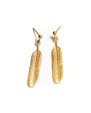 Kolczyki pióra na sztyftach