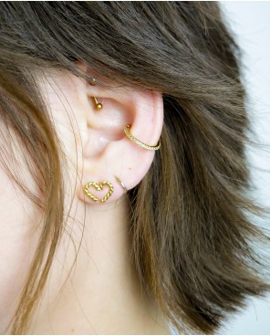 Kolczyki plecione serduszka