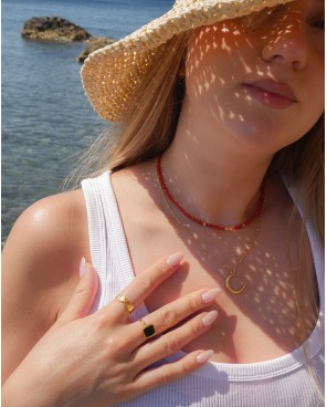 Pierścionek z onyksem