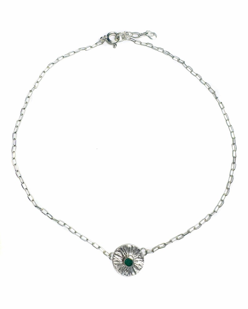 Naszyjnik z awenturynem i motywem słońca