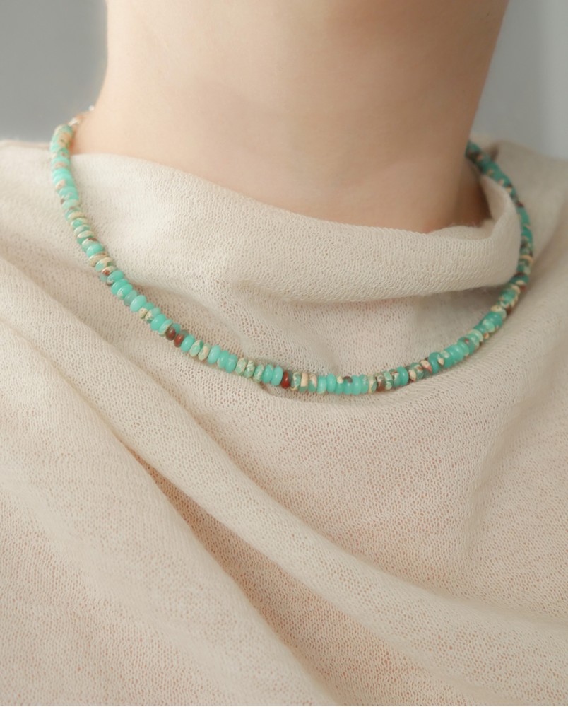 Naszyjnik Jaspis zielony