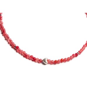 Naszyjnik kwarc malinowy