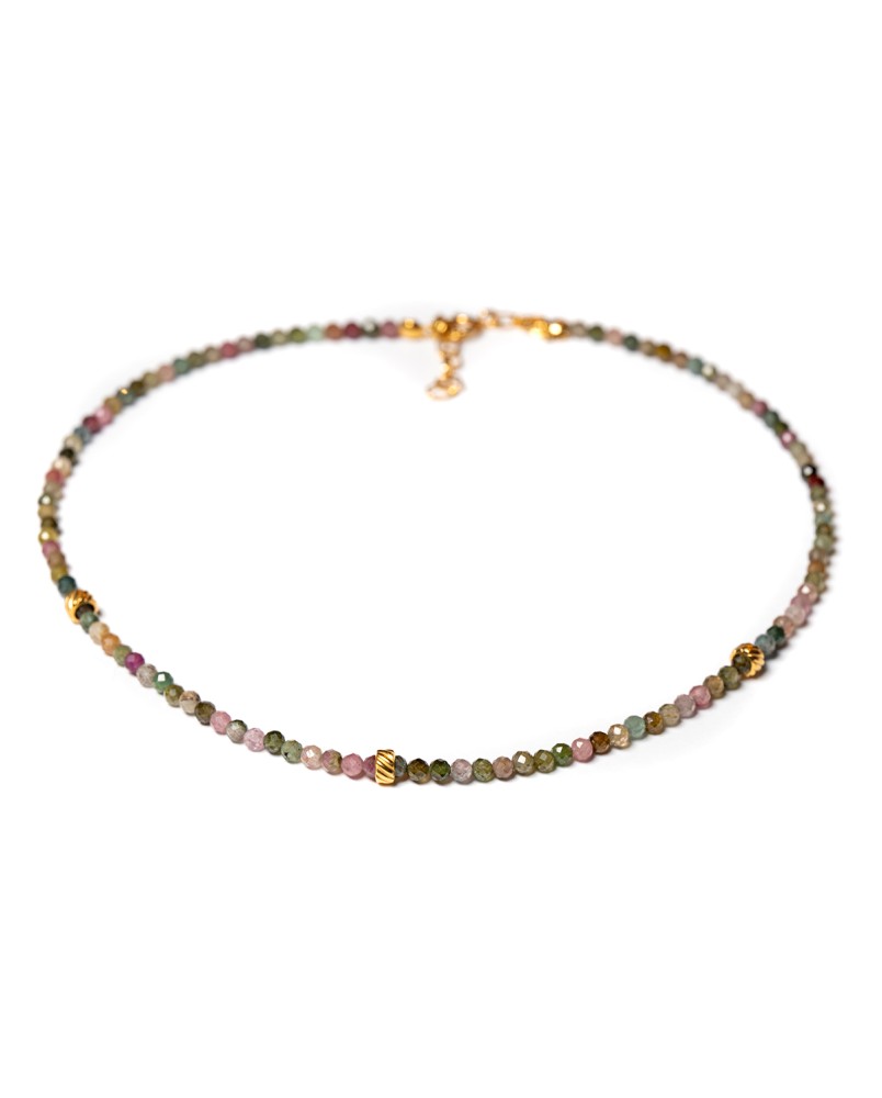 Naszyjnik z kolorowych turmalinów