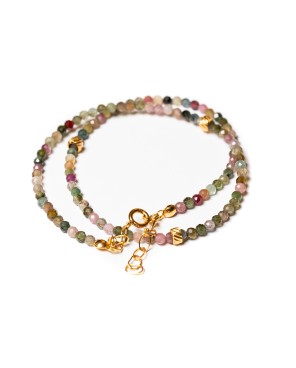 Naszyjnik z kolorowych turmalinów